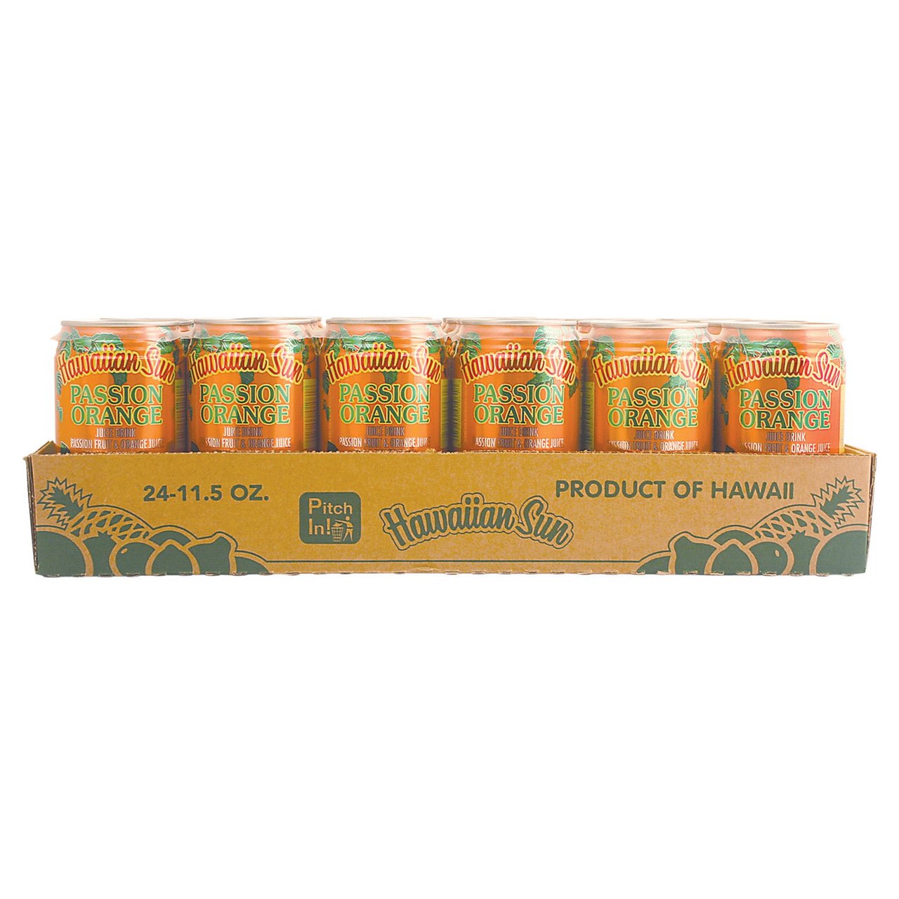 Hawaiian Sun All-Natural Orange Passion Drink, 24-Pack / 11.5 oz Cans