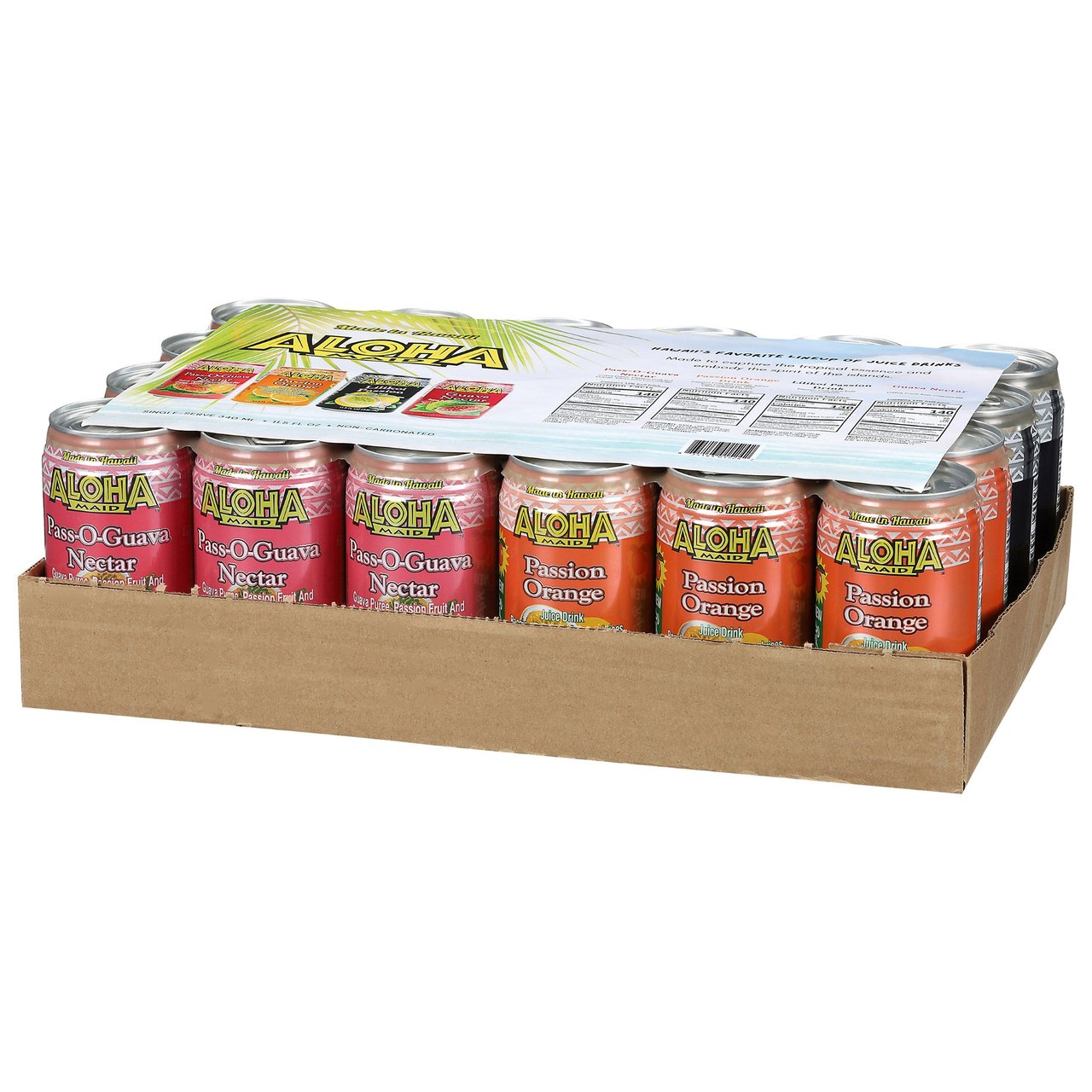 Aloha Maid Tropical Juice Drink Variety Pack, 24-Count, 11.5 fl oz Each - Image 1