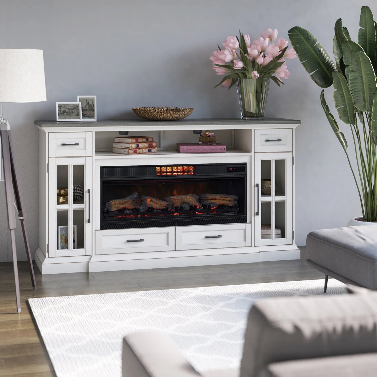 Tresanti Sloane 75" Fireplace Mantle - Image 1