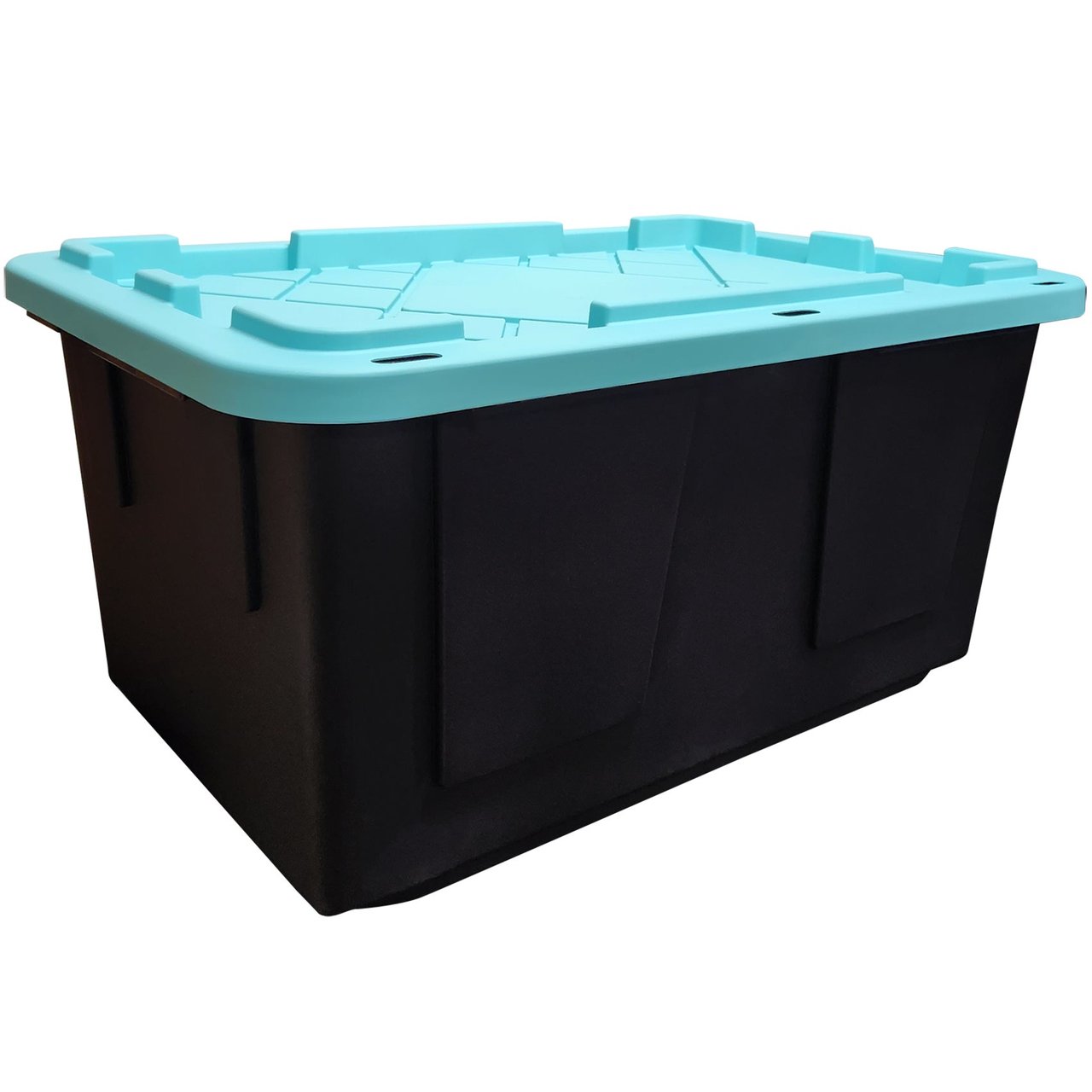 Greenmade Storage Bin 27 Gallon Black & Teal Blue
