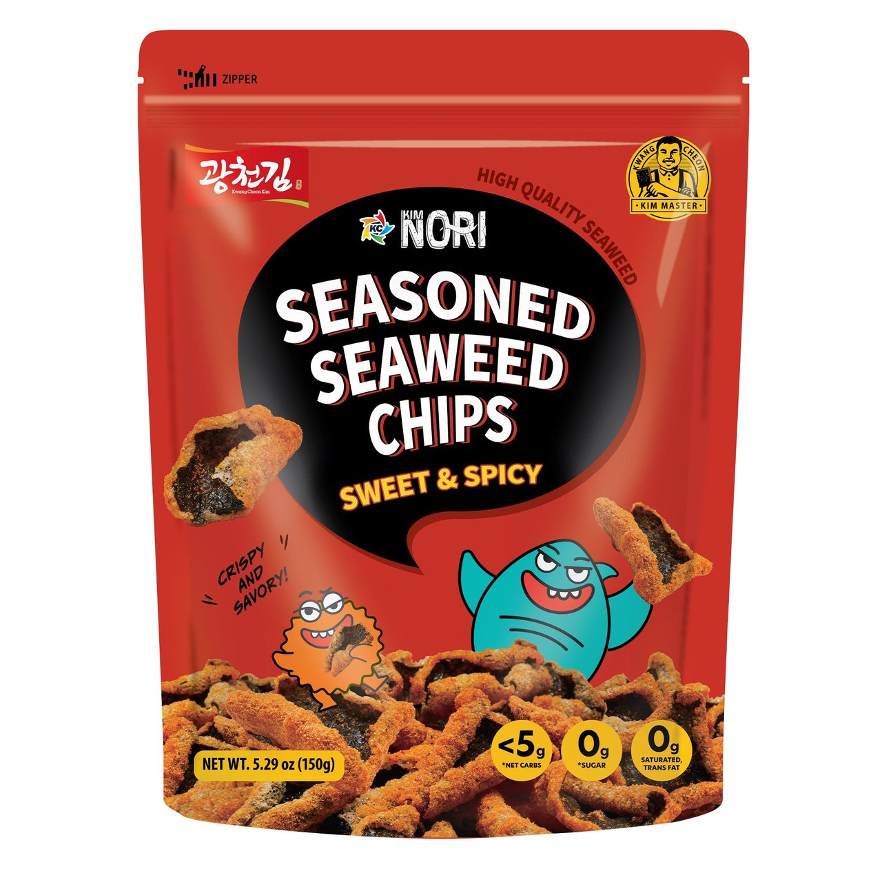 Kimnori Seasoned Seaweed Chips 5.29 oz - Image 1