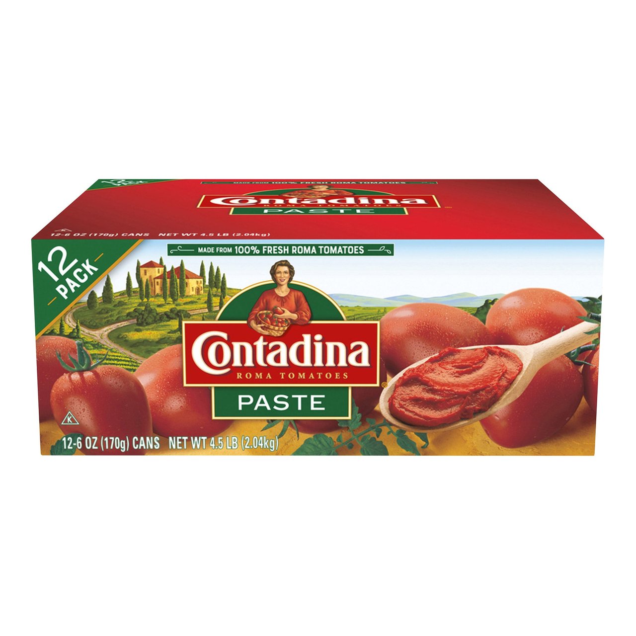 Contadina Tomato Paste, 6 oz Cans, 12-Count - Image 1