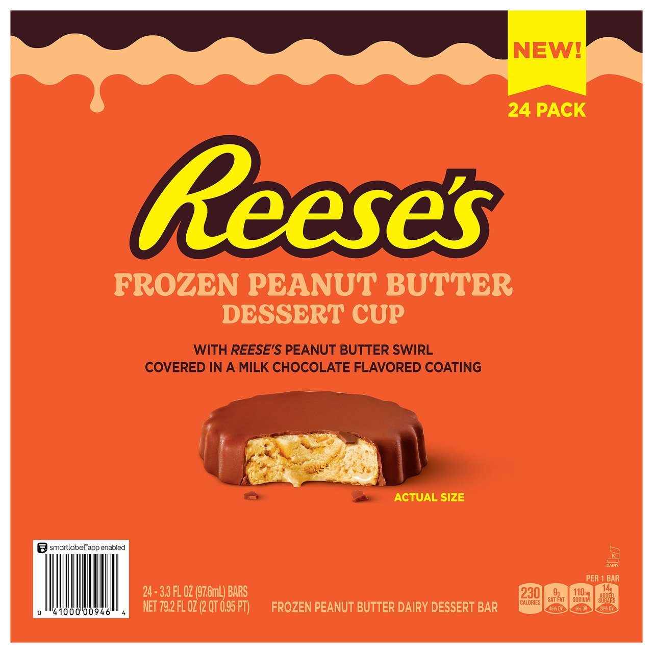 Reese's Peanut Butter Frozen Dessert Cup 24 Count Box - Image 1