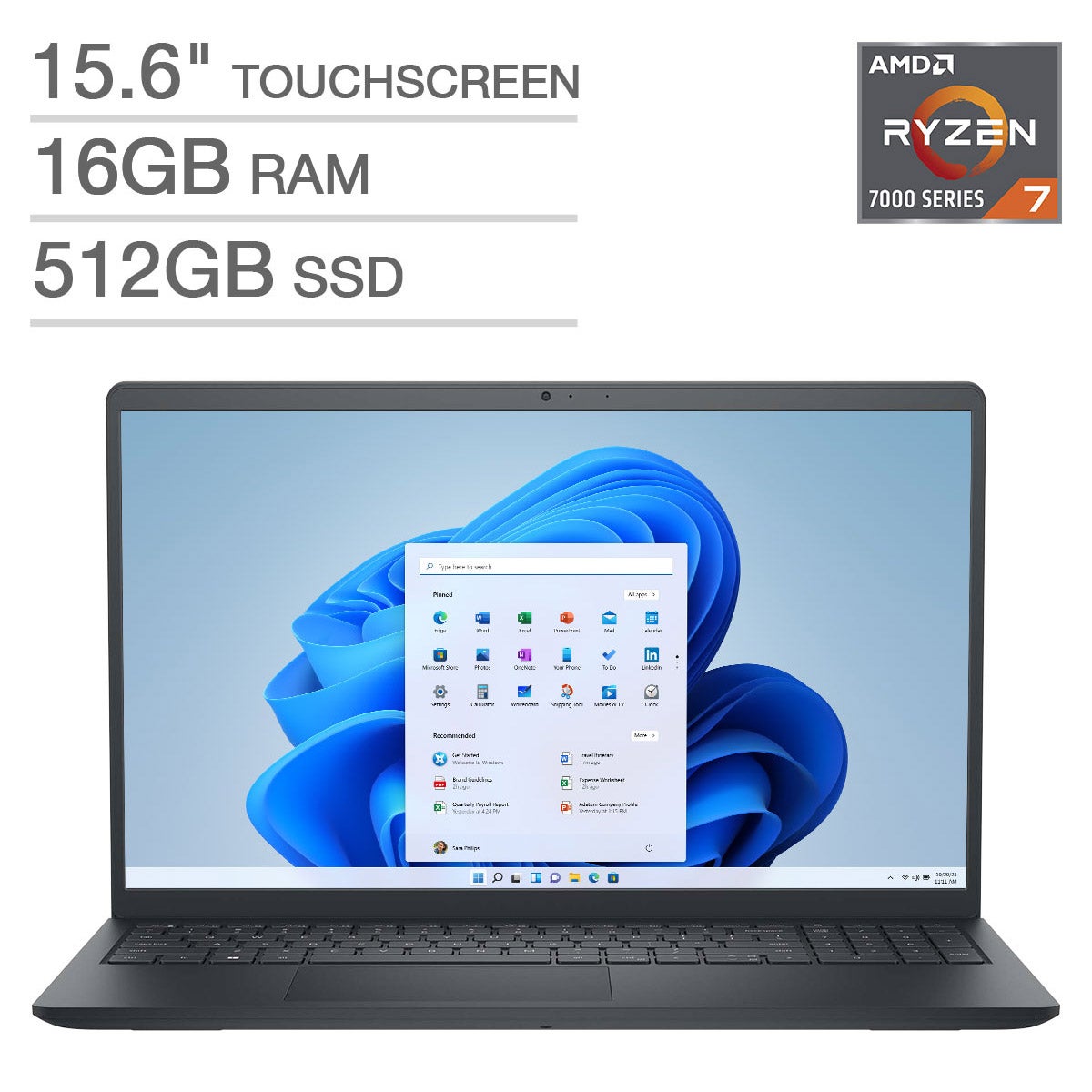 Dell Inspiron 15.6" Touchscreen Laptop - Image 1