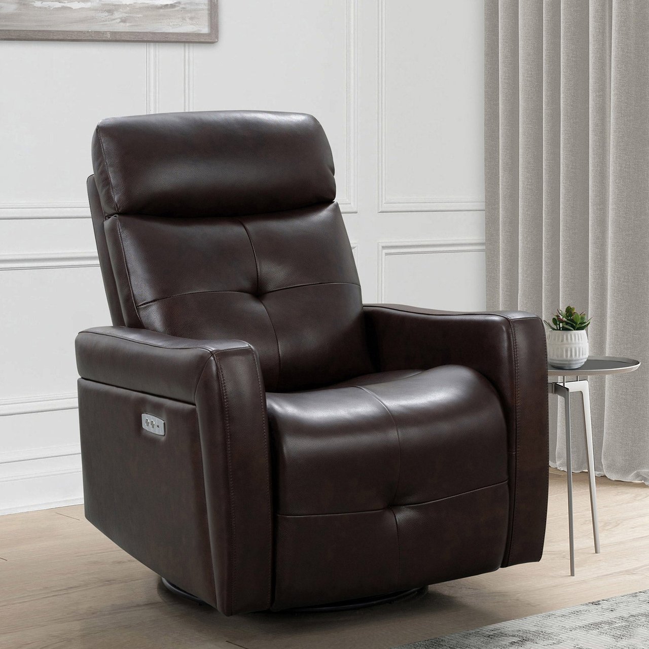 Abbyson Rochester Leather Power Recliner - Image 1