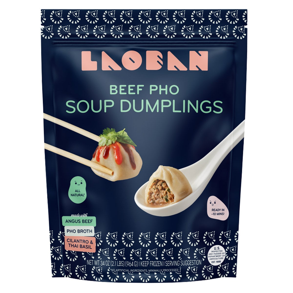 Laoban Beef Pho Dumplings 34 oz (2.1 lbs) - Image 1