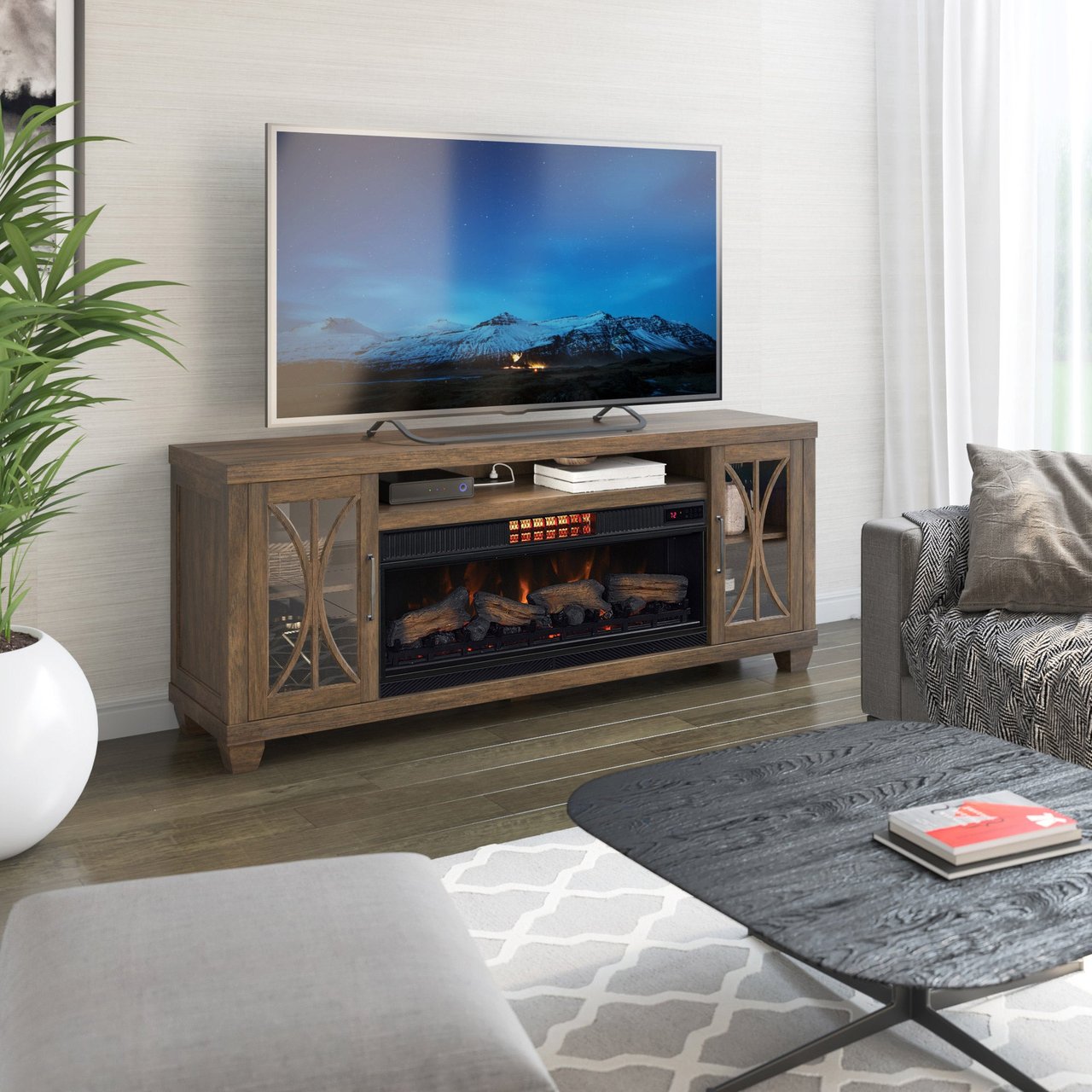 Brandenham 74" Fireplace Console - Image 1