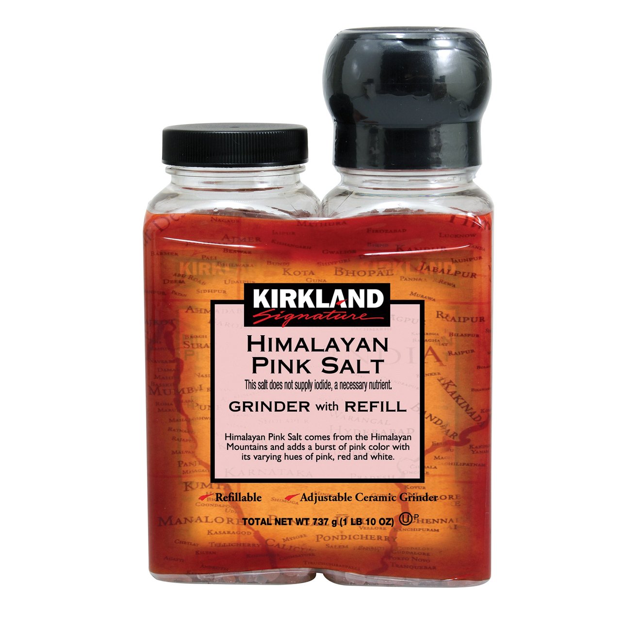 Kirkland Signature Himalayan Pink Salt Grinder 26 oz - Image 1