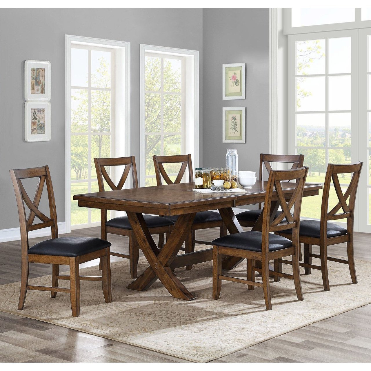 Bayside Furnishings Valaria 7-Piece Dining Set - Image 1