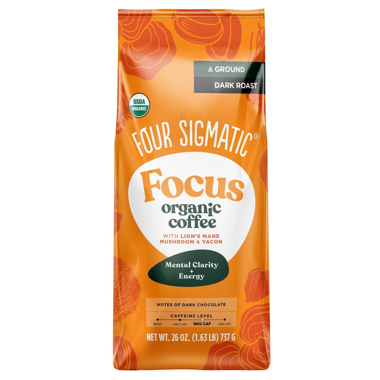 Organic Four Sigmatic Focus Ground Coffee 26 Ounces - Image 1