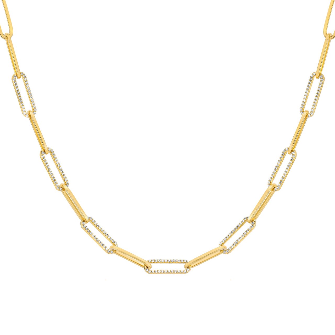 14KT Yellow Gold VS2 Clarity, I Color 2.35 CTW Round Diamond 18-Inch Necklace - Image 1