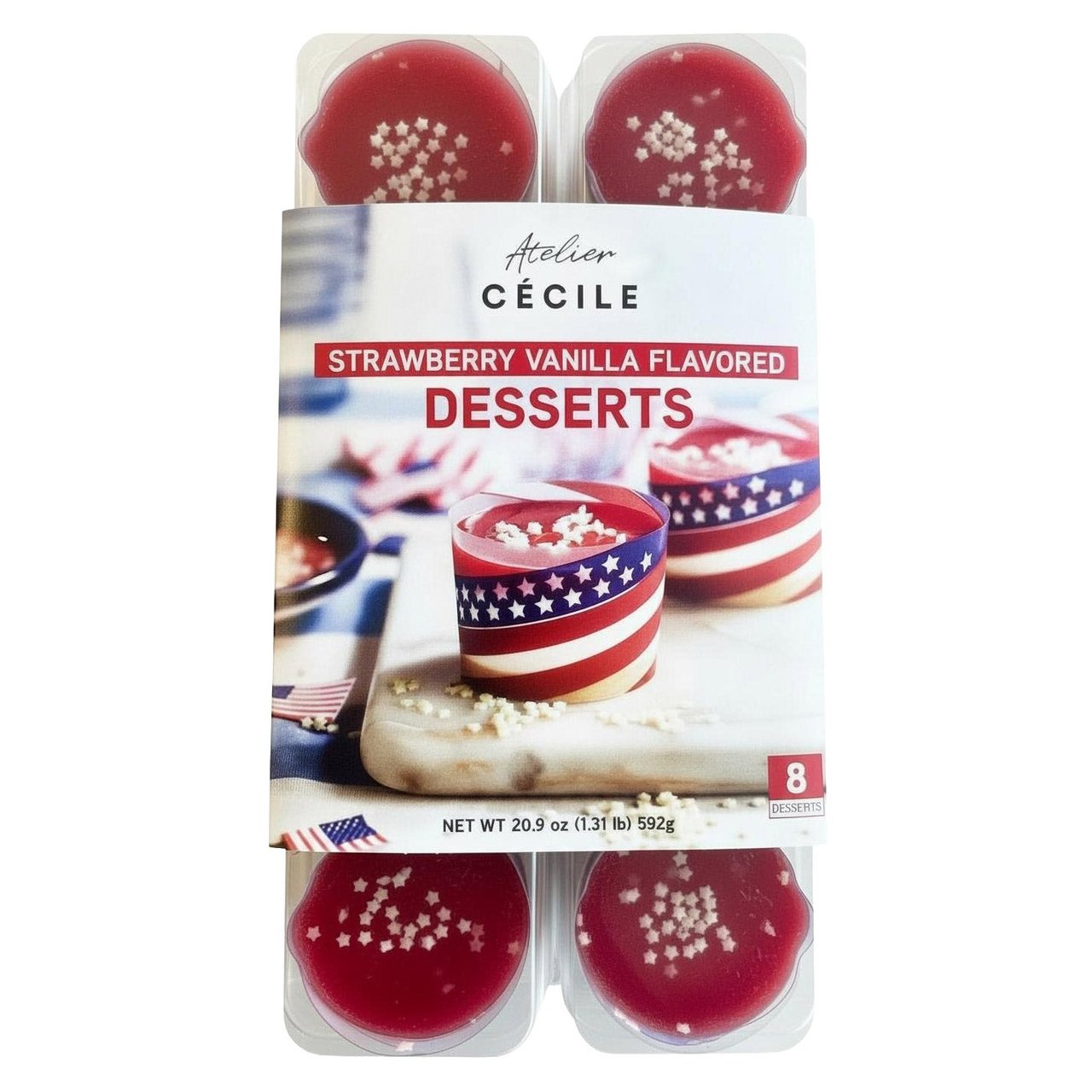 ATELIER CECILE STRAWBERRY & VANILLA DESSERT 8/2.82 OZ - Image 1