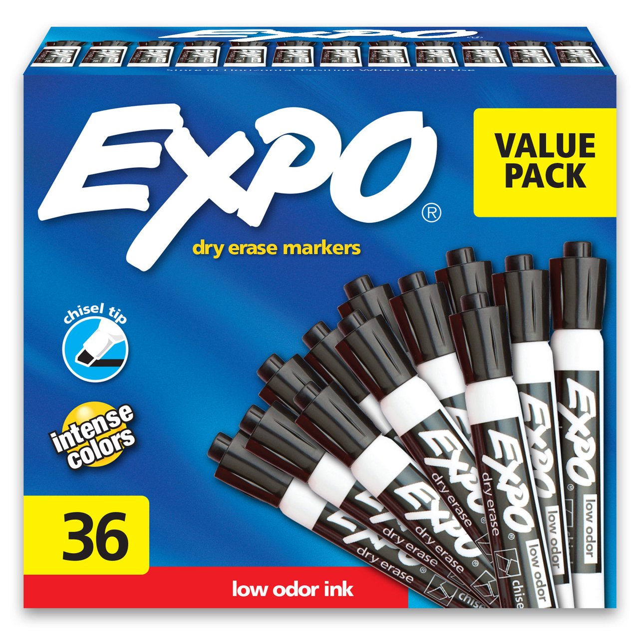 EXPO Black Dry Erase Markers, 36-Count - Image 1