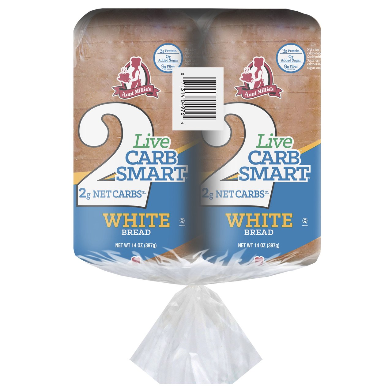 Aunt Millie's Live Carb Smart Bread, 14 oz Loaves, 2-Count - Image 1