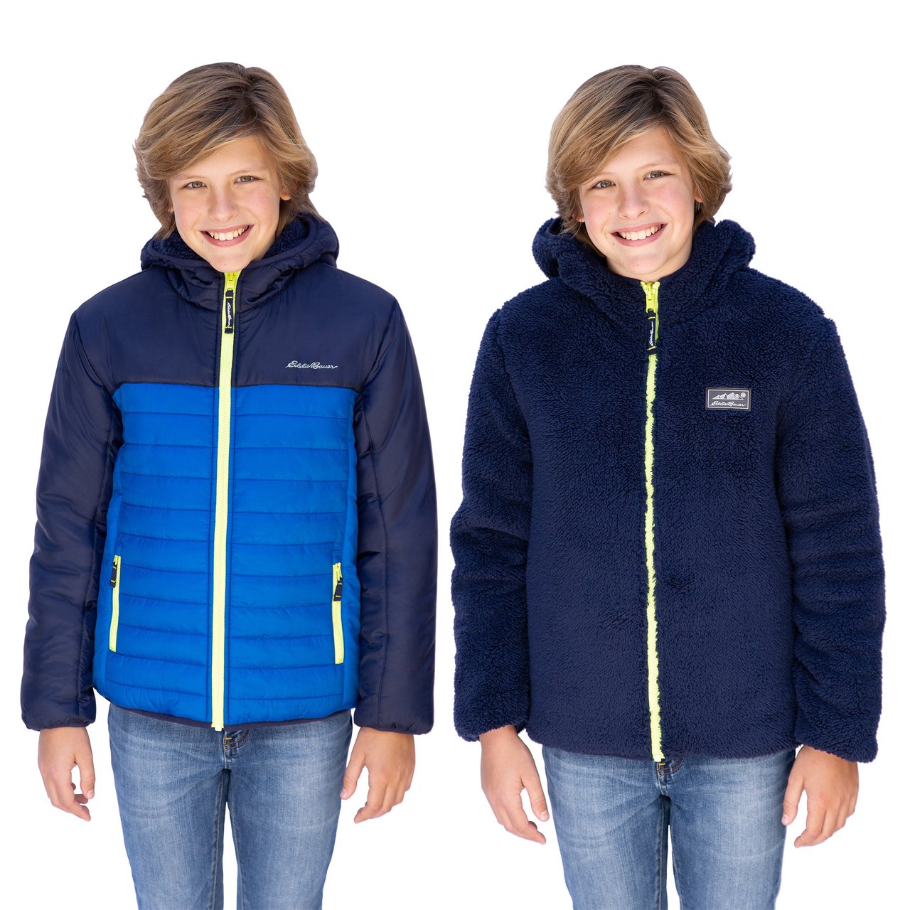 Eddie Bauer Youth Reversible Plush Jacket - Image 1