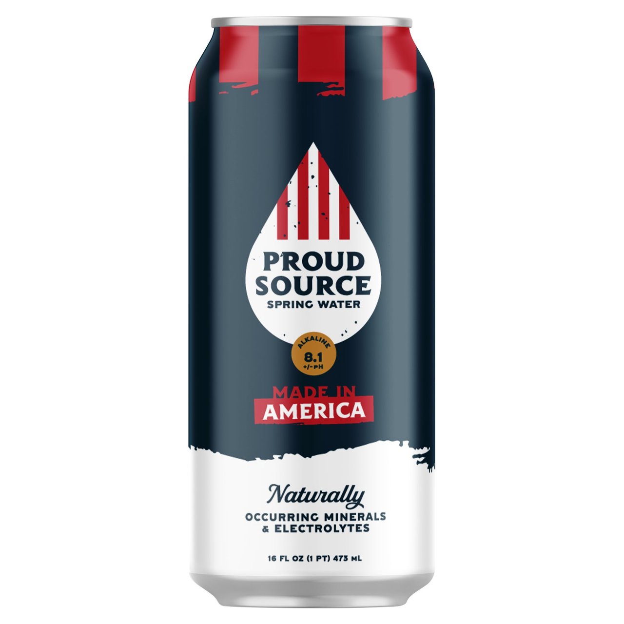 Proud Source Alkaline Spring Water, 16 x 16 fl oz Cans - Image 1