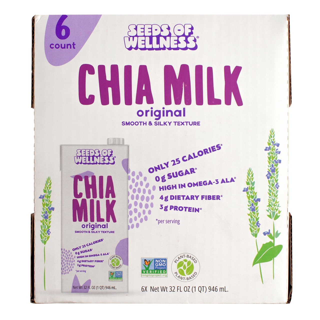 Seeds of Wellness Chia Milk 6/32 oz - Image 1