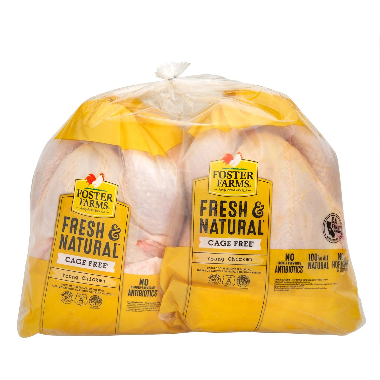 Fresh Whole Bagged Fryers Per LB - Image 1
