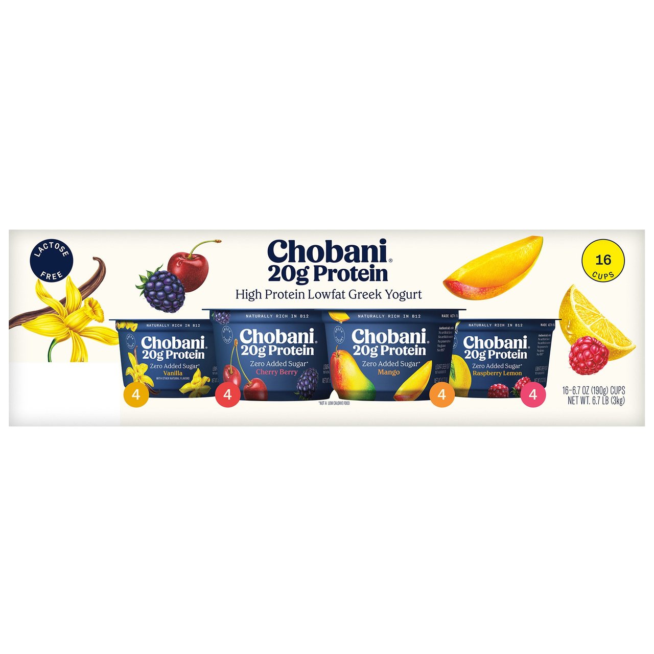 Chobani 20g Protein Variety 16/6.7 Ounce Cups - Image 1