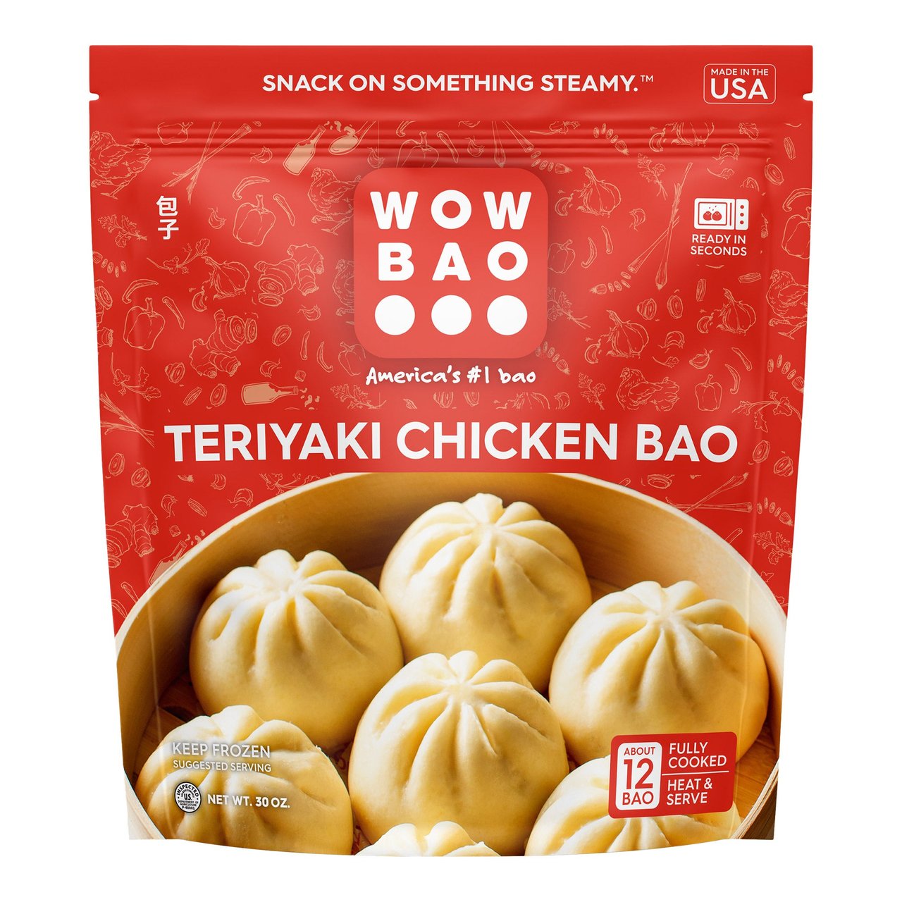 Wow Bao Teriyaki Chicken Bao 30 oz - Image 1