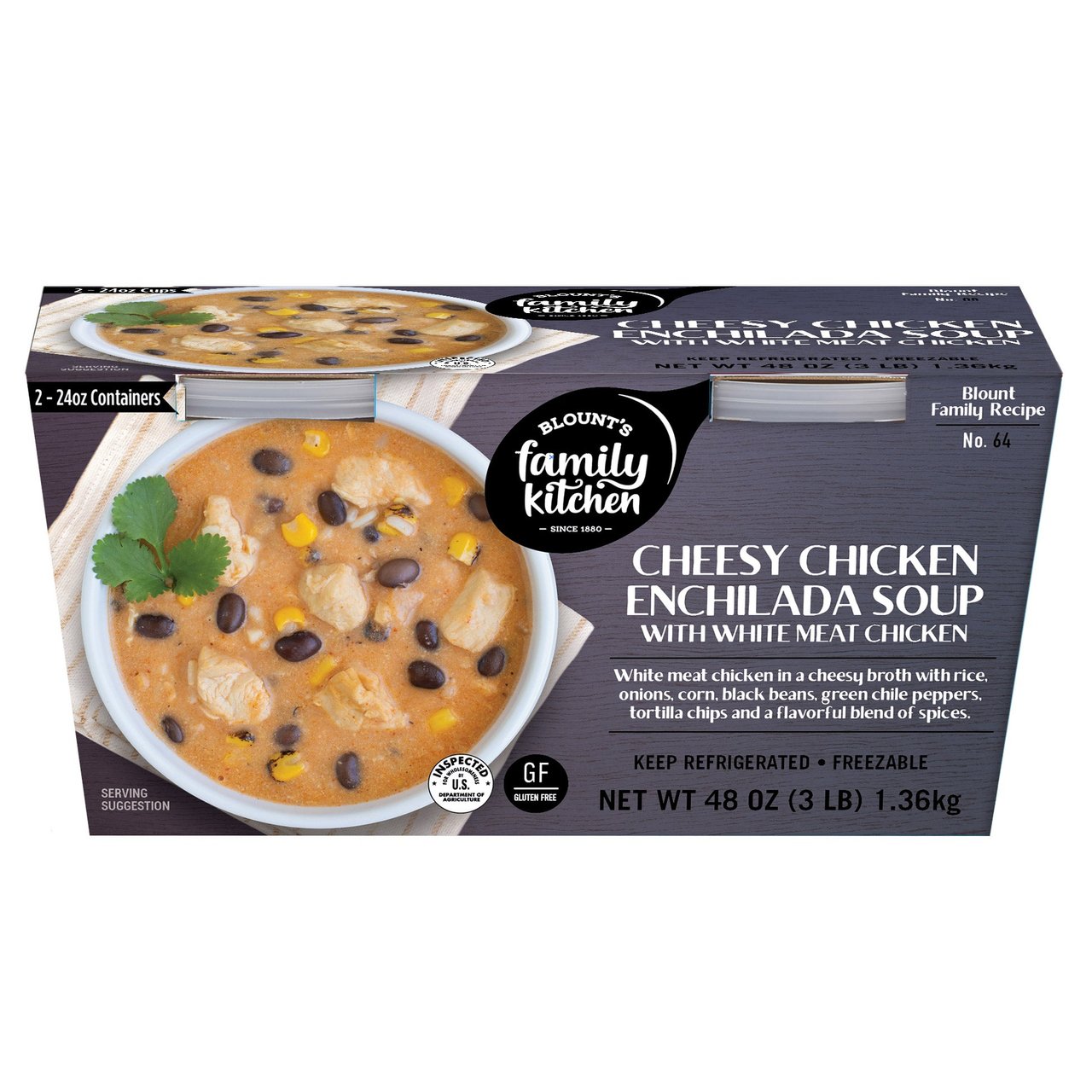 Blount Cheesy Chicken Enchilada Soup 2/24 oz (3 lbs) - Image 1