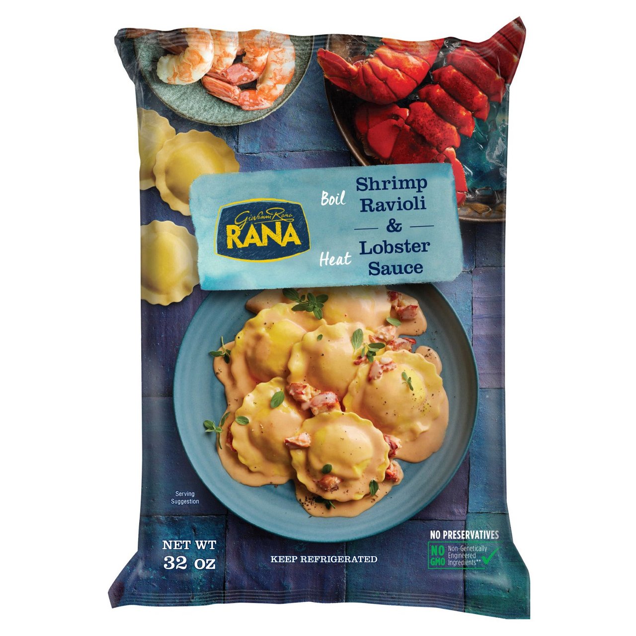 Rana Shrimp Ravioli with Lobster Sauce 32oz (2 lbs) - Image 1