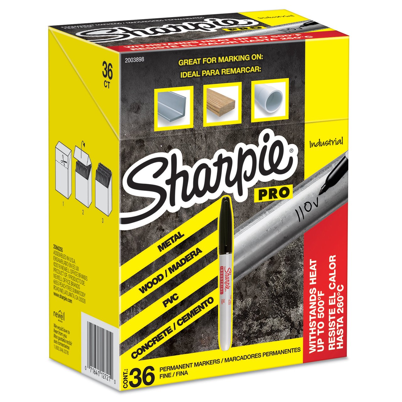 Sharpie Industrial Marker Office Pack, 36-Pack, Black (SAN2003898) - Image 1