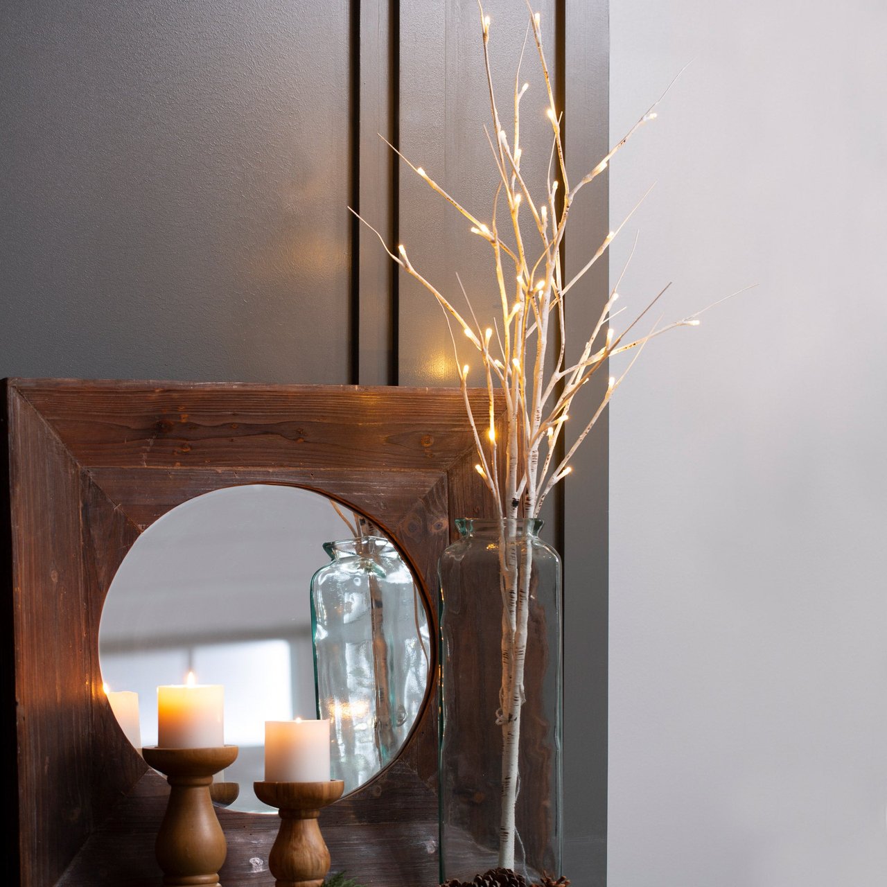 Evergreen 39" LED White Birch Branch, 2-Pack - Image 1