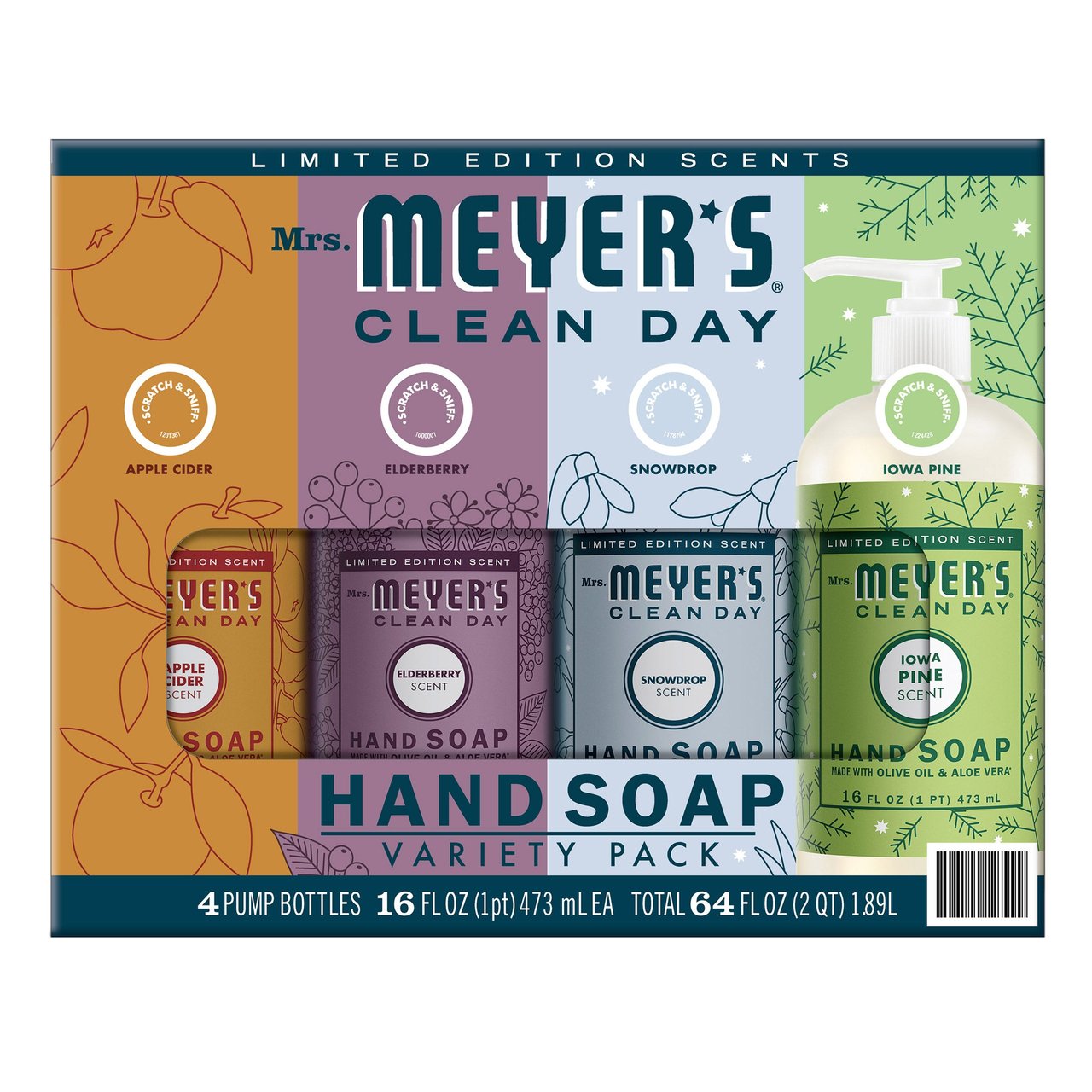 MRS. MEYERS CLEAN DAY HAND SOAP 4 - 16 FL OZ - Image 1