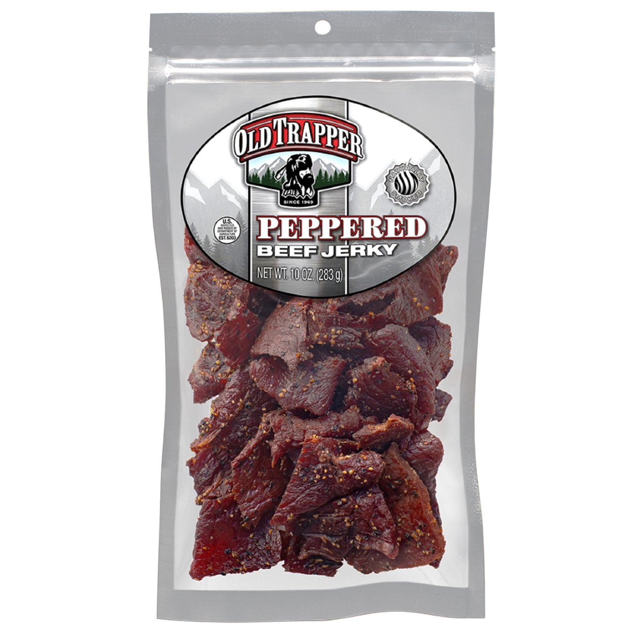 Old Trapper Peppered Beef Jerky 10 oz - Image 1