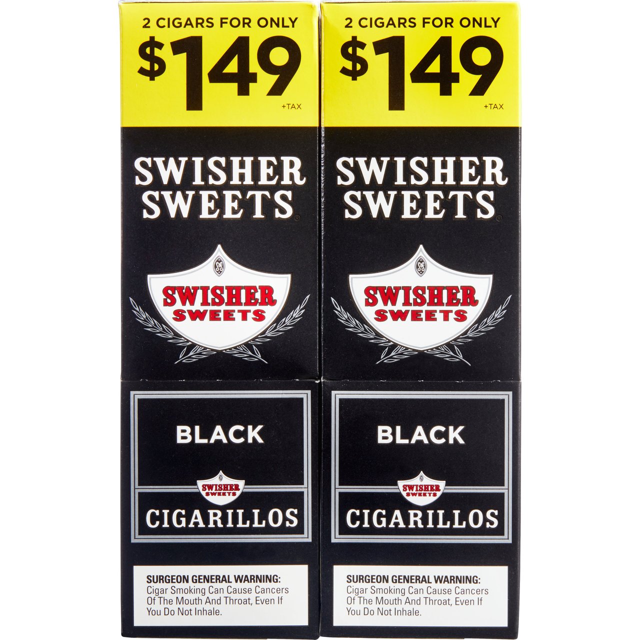 Swisher Sweets Black Cigarillos 30-Pouch Box, 2 Cigars per Pouch, Pre-Priced $1.49