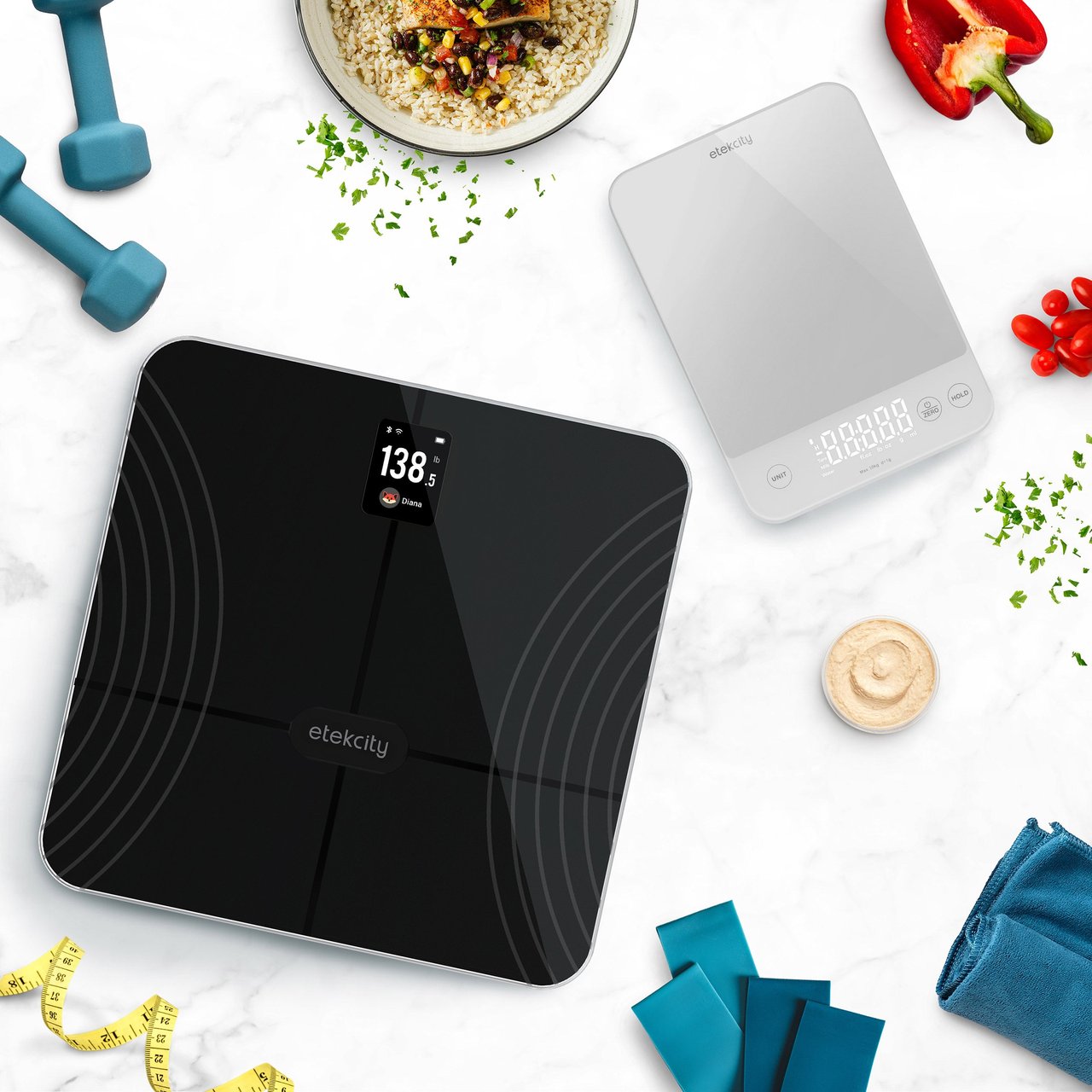 Etekcity Wellness Bundle Fitness + Kitchen Scales - Image 1