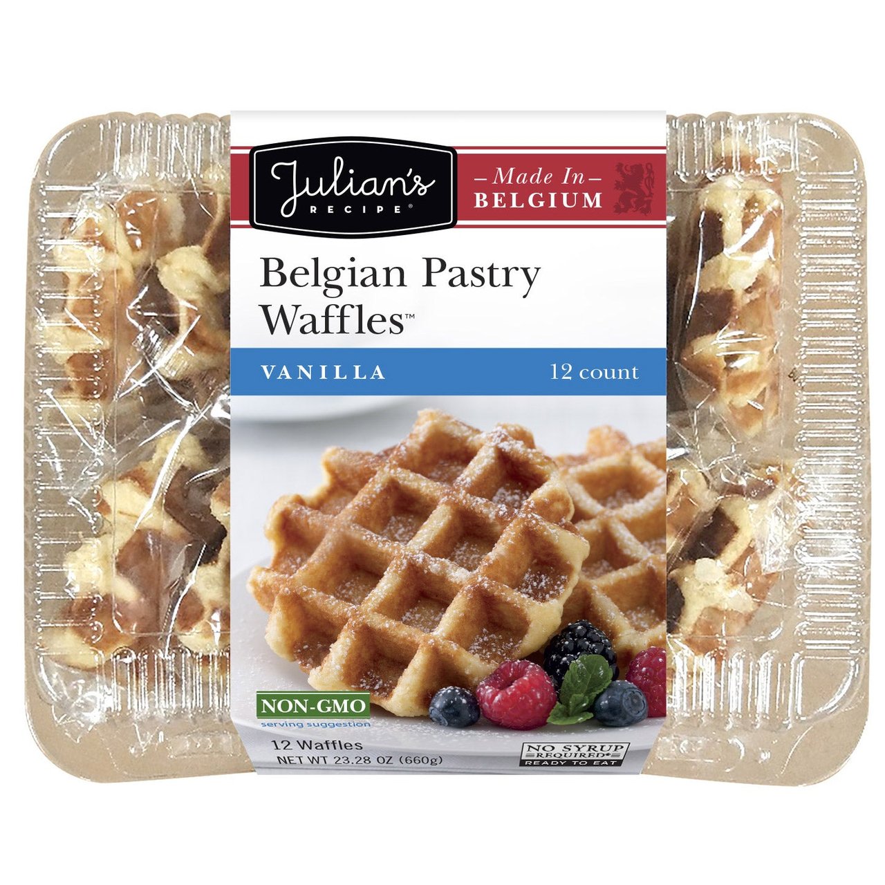 Julian's Belgian Vanilla Waffles 12 CT 23.28 OZ (1.455 lbs) - Image 1