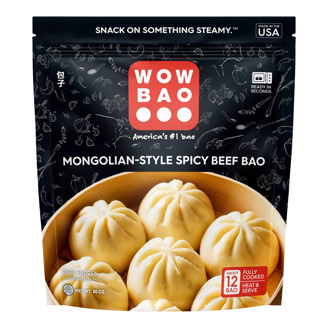 Wow Bao Mongolian-Style Spicy Beef Bao, 30 Ounces - Image 1