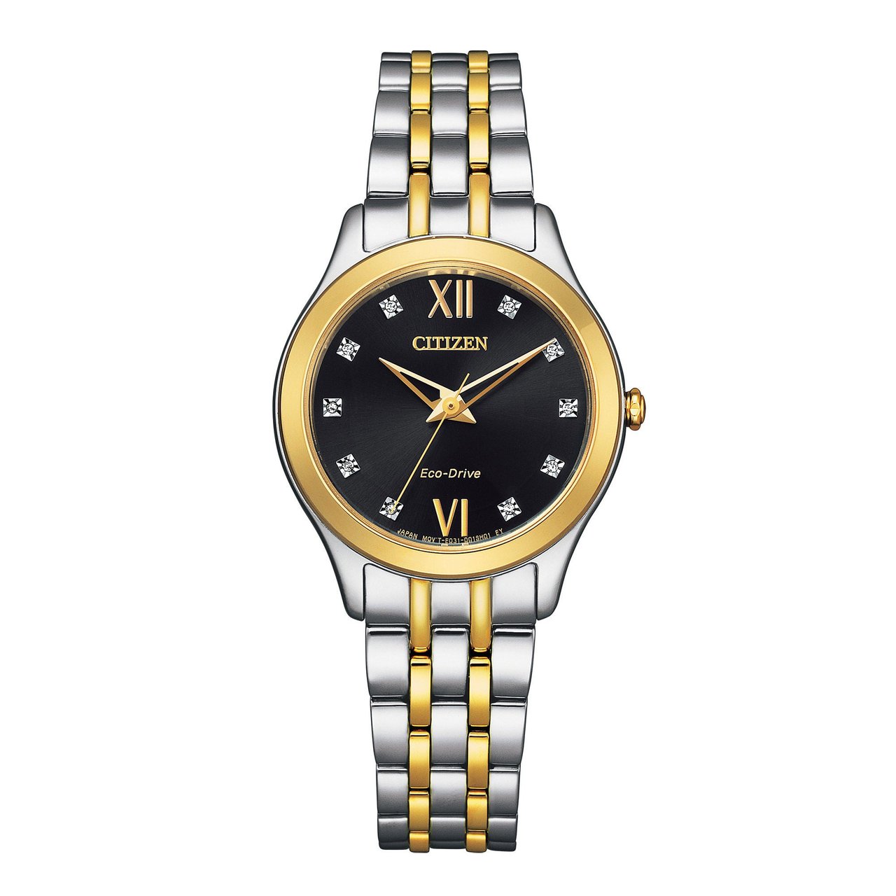Citizen Eco-Drive Diamond Two-Tone Stainless Steel Quartz Ladies Watch - Image 1