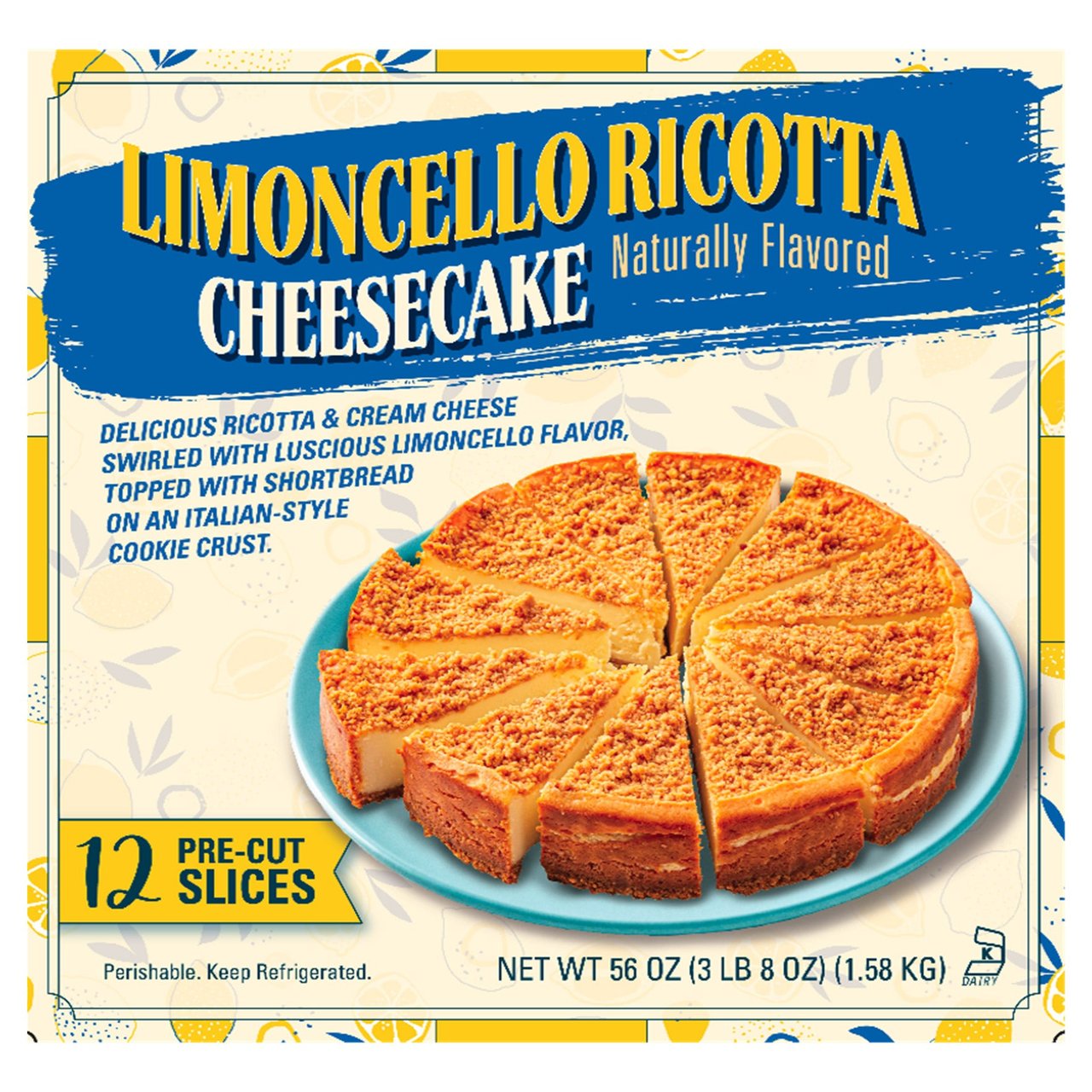 Rich's Limoncello Ricotta Cheesecake 56 oz - Image 1
