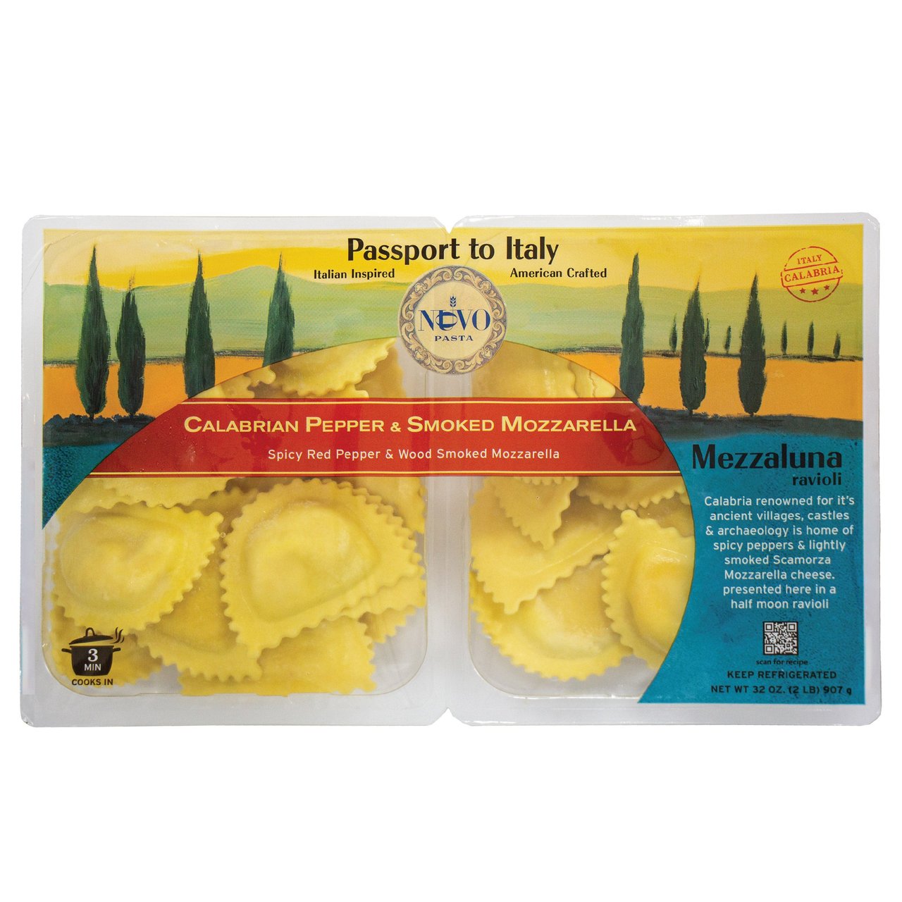 Nuovo Ravioli Calabrian Pepper & Smoked Mozzarella, 2 x 16 oz - Image 1