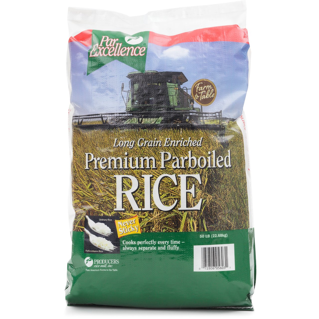 Par Excellence Premium Parboiled Rice, 50 lb Bag