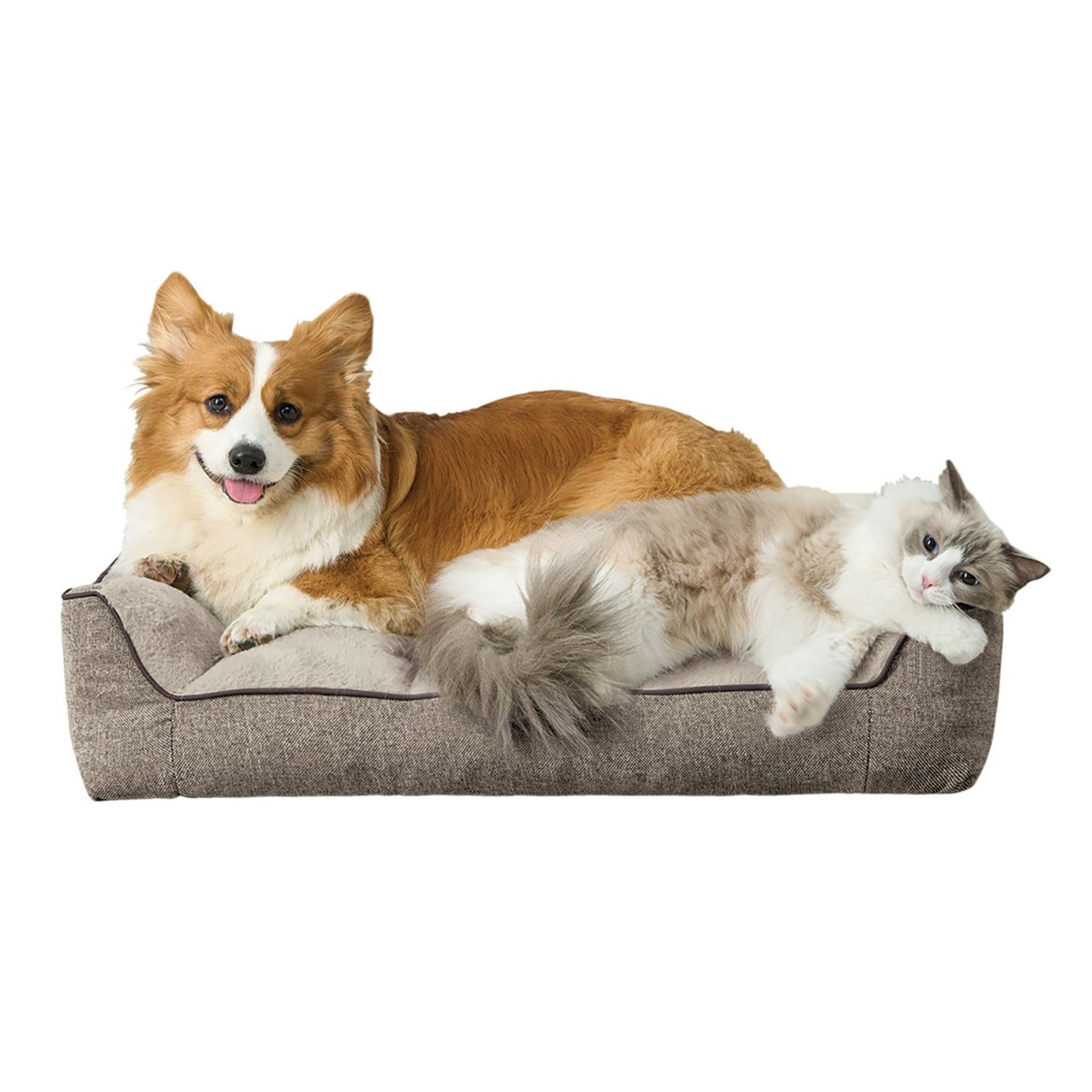 Kirkland Signature Small Rectangular Bolster Pet Bed - Image 1