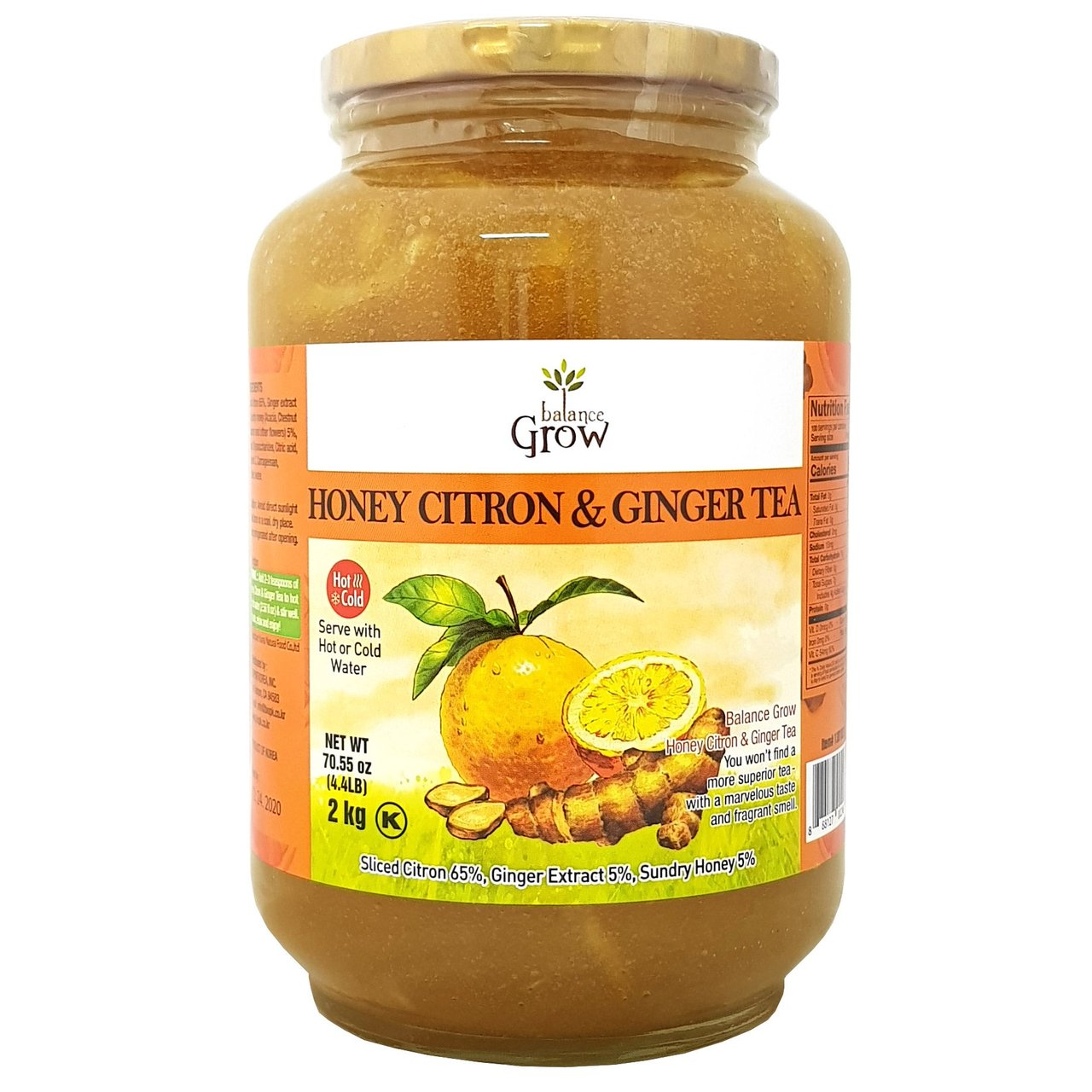 Balance Grow Honey Citron & Ginger Tea 70.55 oz (4.41 lbs) - Image 1