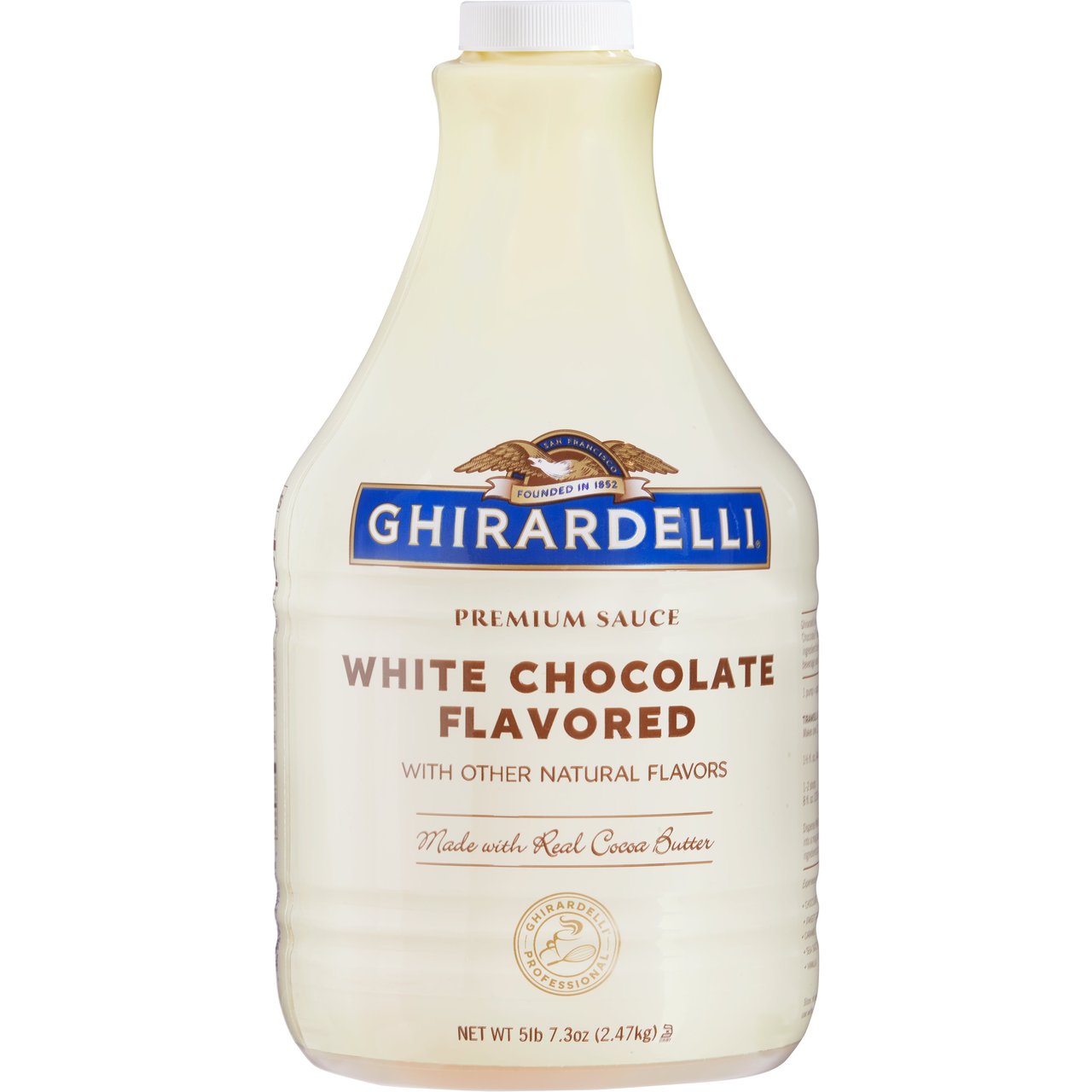 Ghirardelli White Chocolate Flavored Premium Sauce, 87.3 oz - Image 1