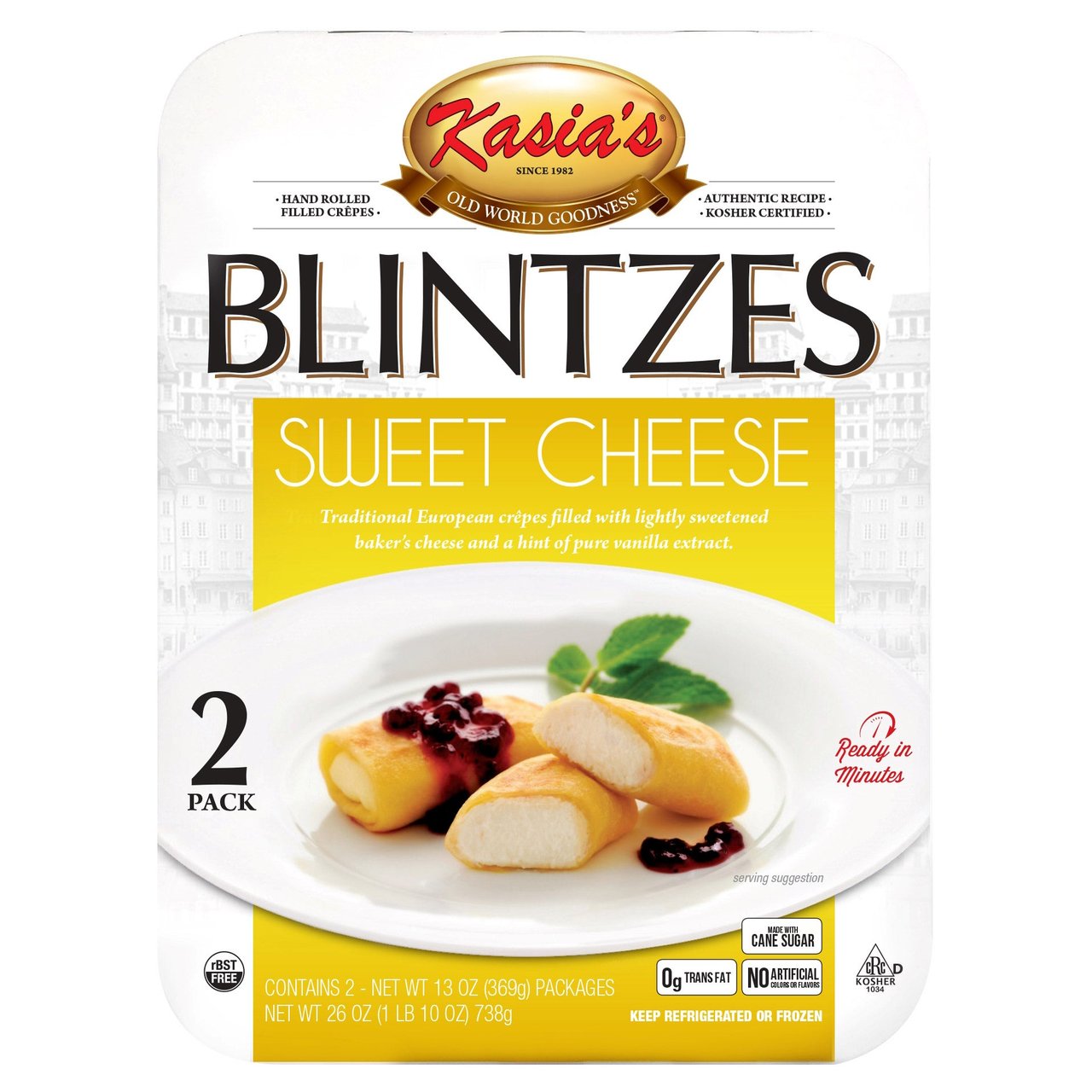 Kasia's Cheese Blintzes 2/13 Ounce Packages - Image 1