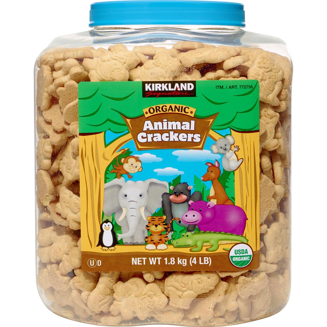 Kirkland Signature Organic Animal Crackers 64 oz - Image 1