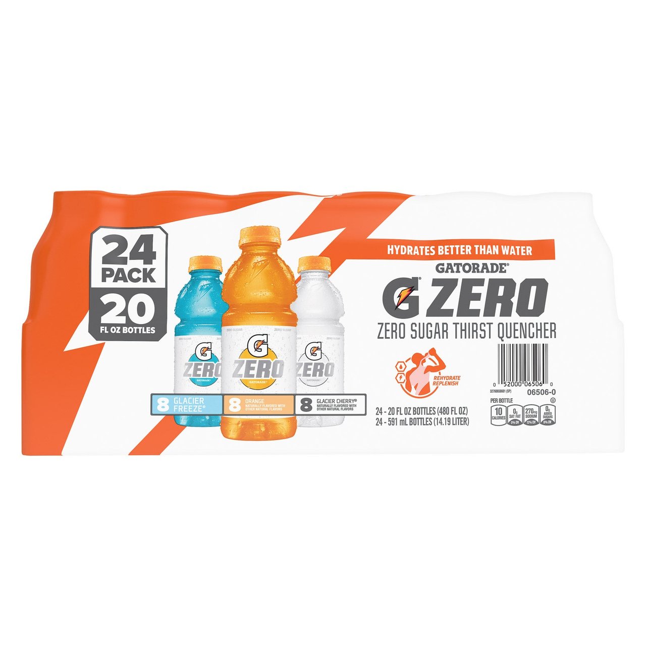 Gatorade G Zero Thirst Quencher Variety Pack, 24 Count, 20 fl oz - Image 1