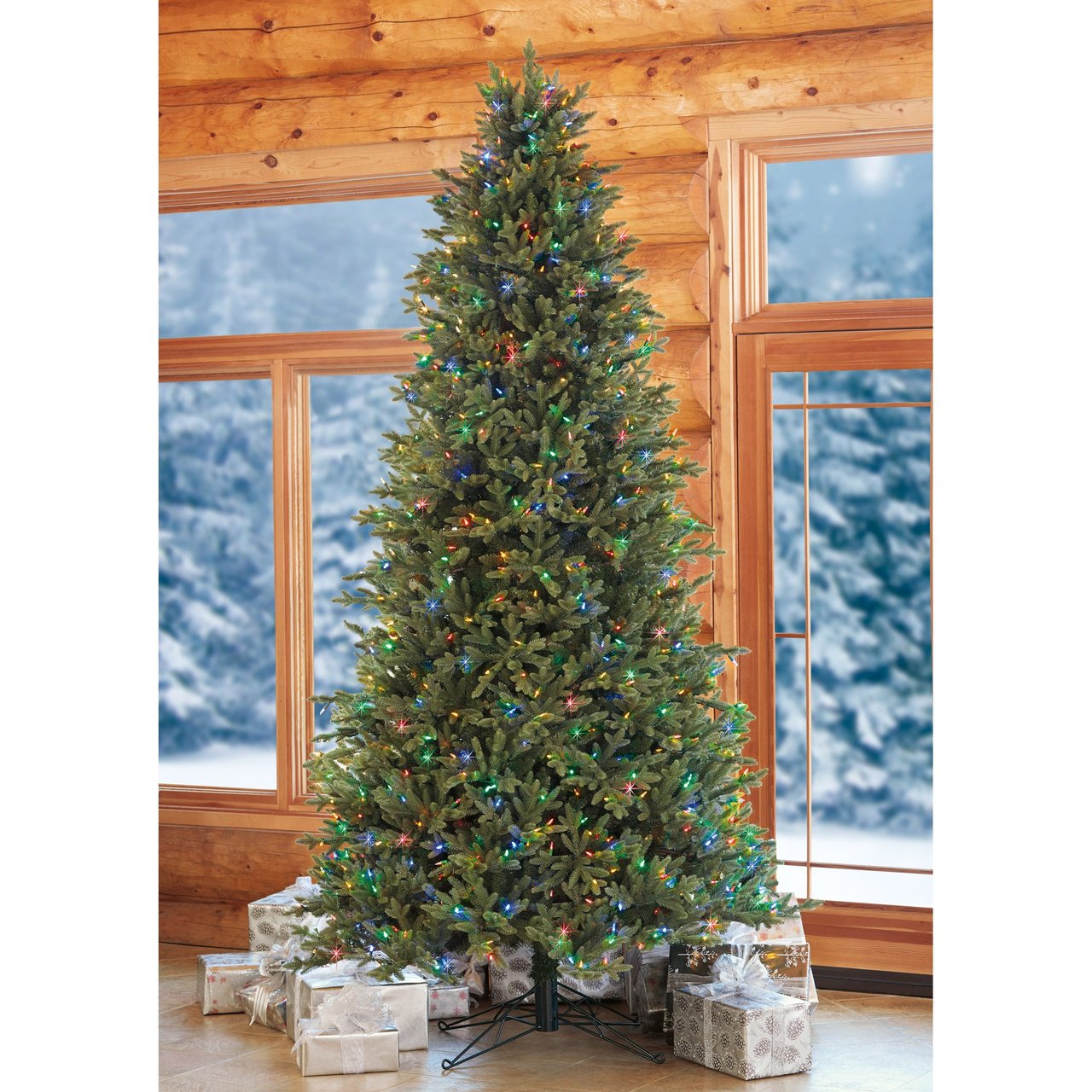 9' Pre-Lit LED Tree Surebright EZ Connect Color Changing Option - Image 1