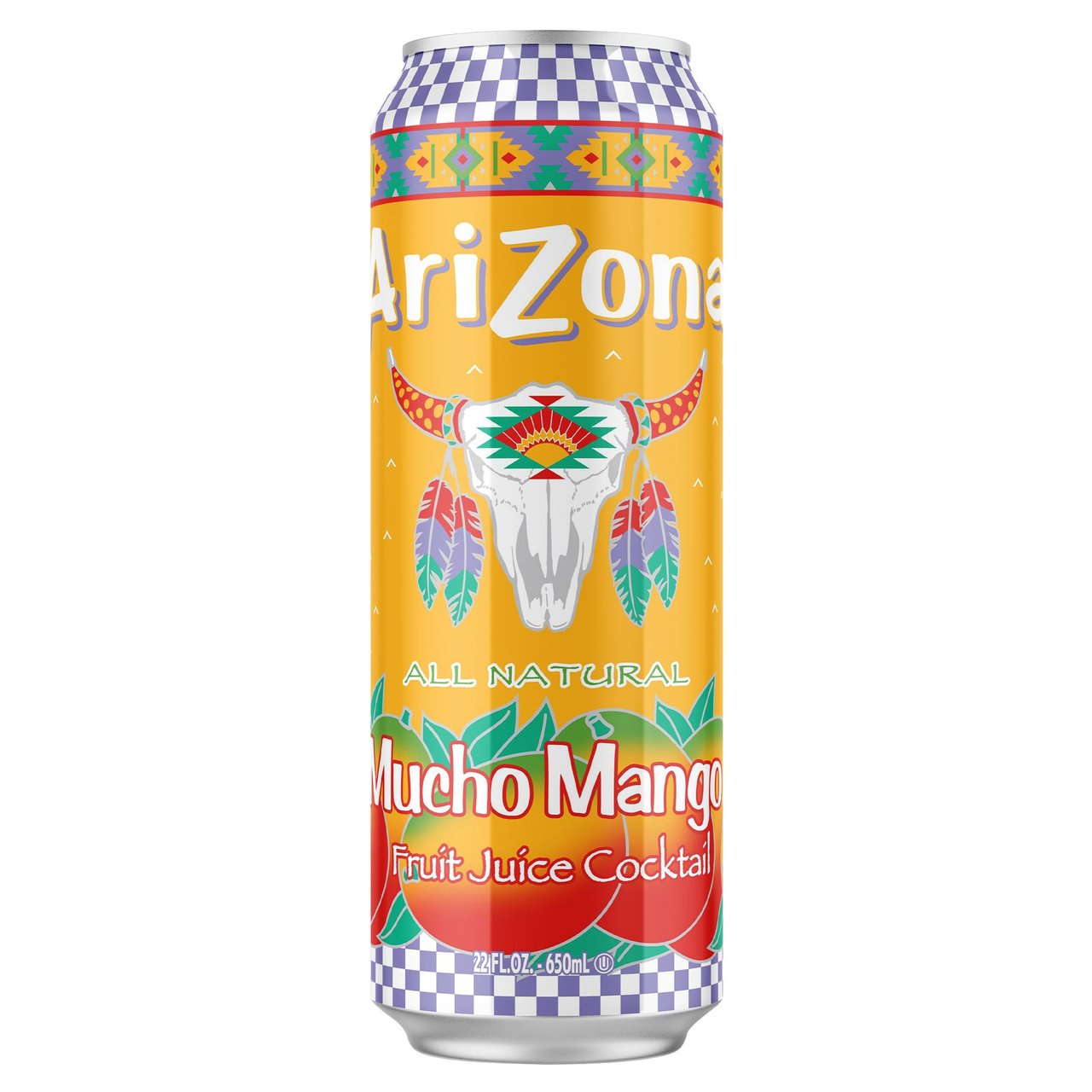 AriZona Mucho Mango Juice Cocktail, 24-Count 22 fl oz Cans (16.5 qt) - Image 1