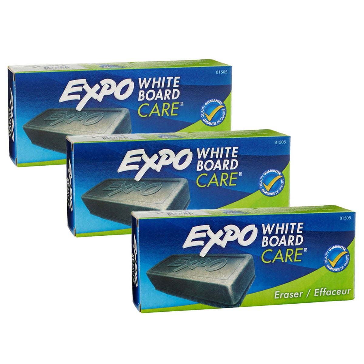 EXPO Whiteboard Eraser, 3-Count - Image 1