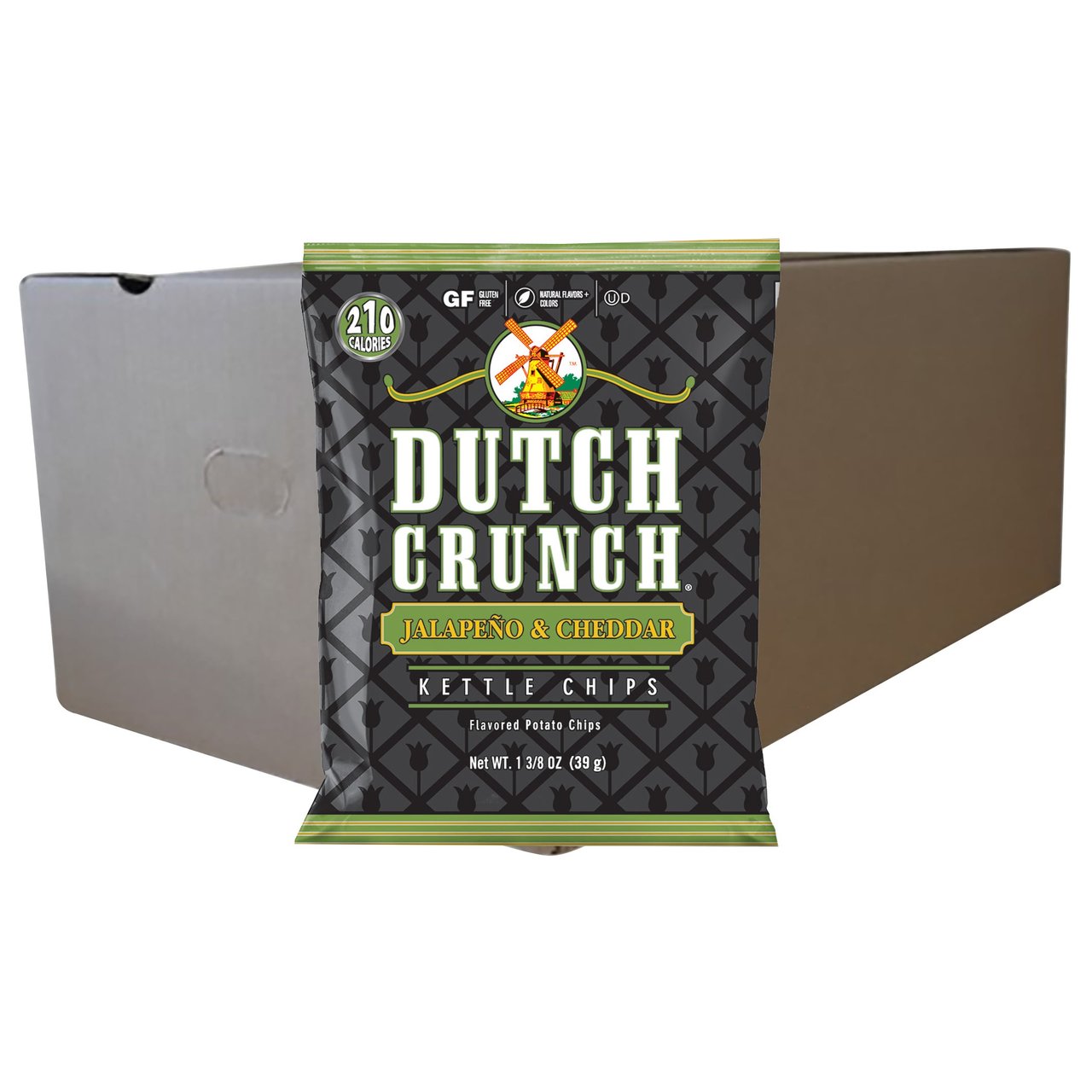Old Dutch Dutch Crunch Jalapeno & Cheddar Kettle Chips 20 ct / 1.375 oz - Image 1