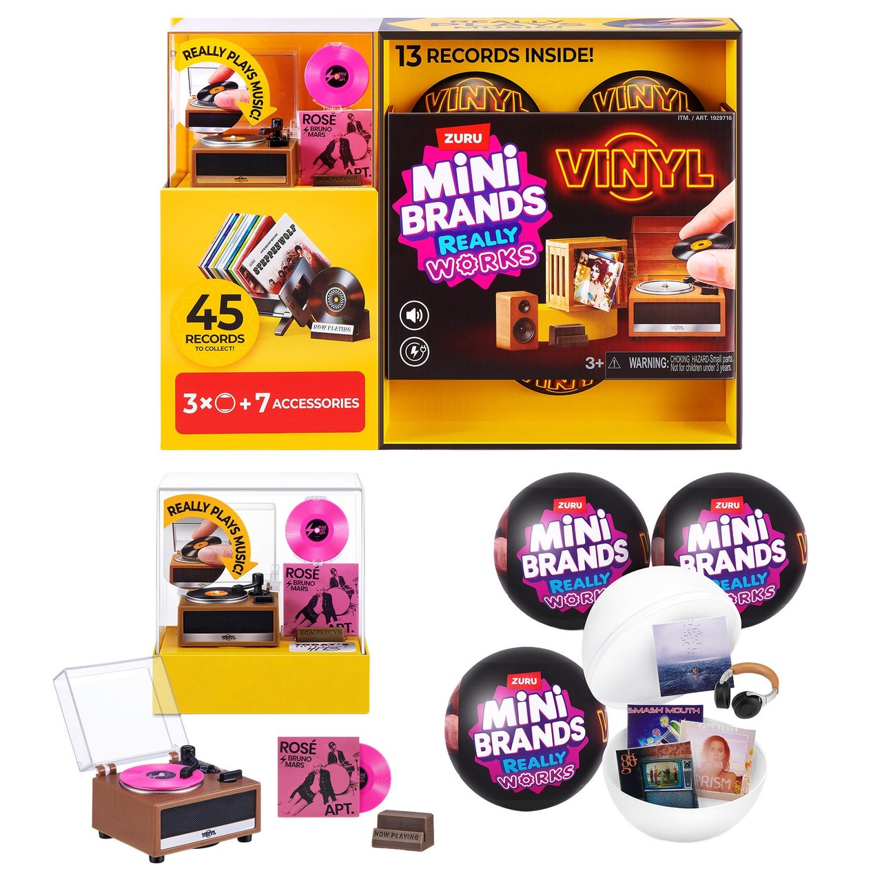 ZURU Mini Brands Really Works Vinyl Playset with 3 Capsules - Image 1