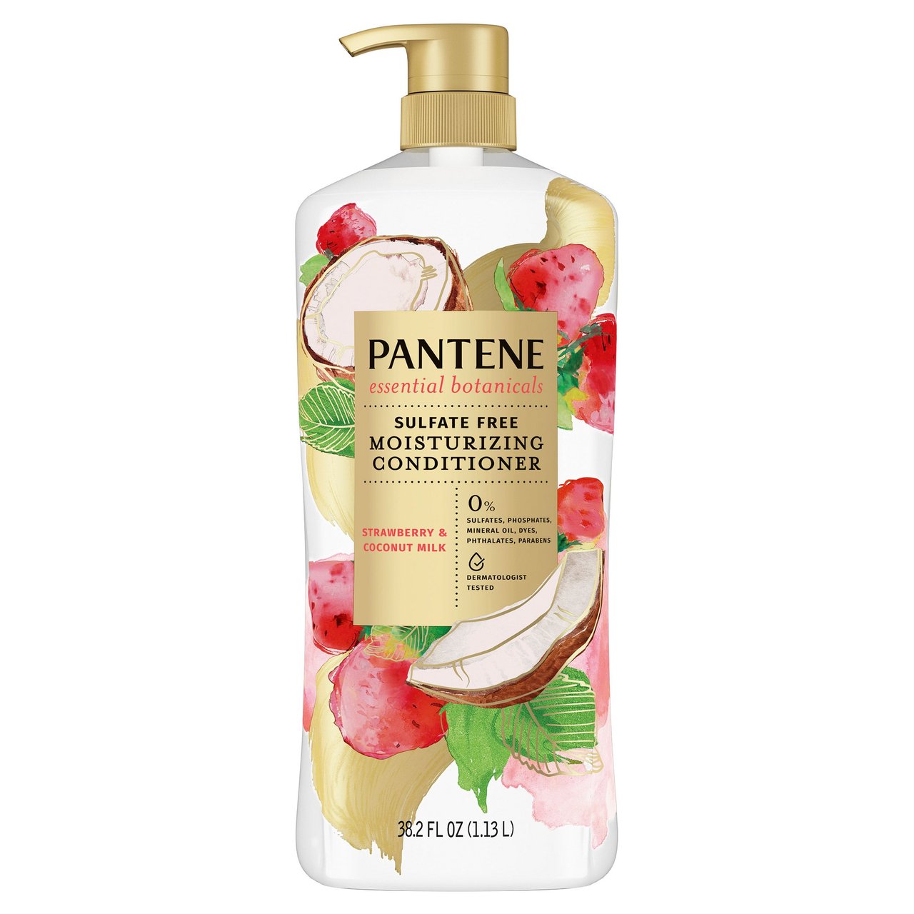 Pantene Essential Botanicals Strawberry & Coconut Milk Conditioner - Image 1